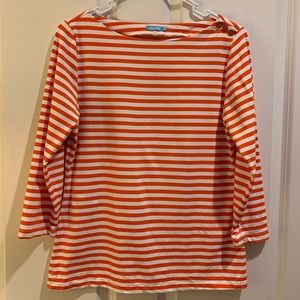 J. McLaughlin Wavesong Tee, orange stripe